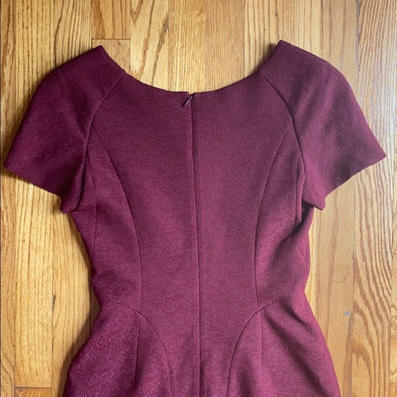The Kooples Burgundy Scoop Neck Dress - Picture 7 of 8